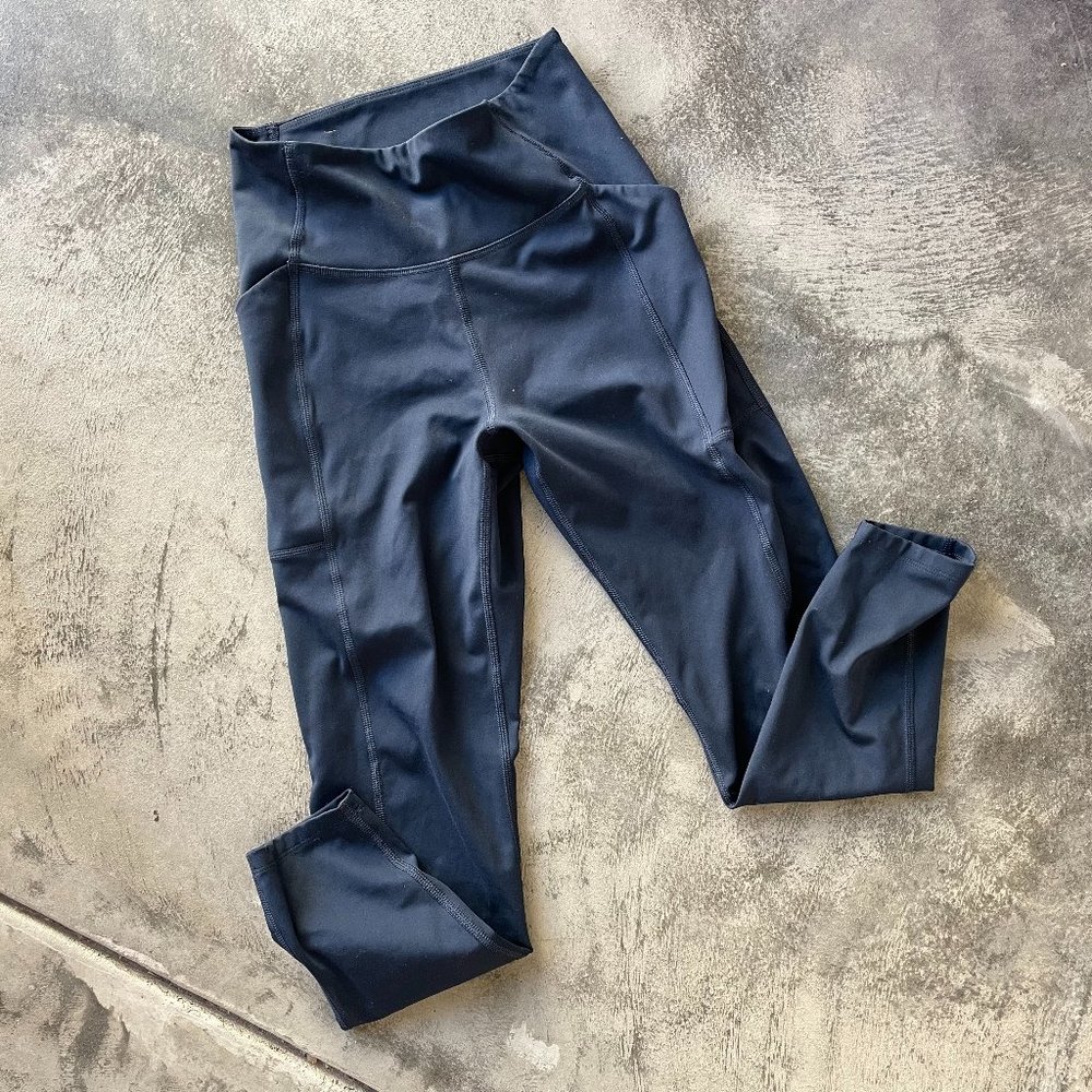 Girlfriend Collective Midnight Blue High-rise Legging Size Small 23 3/4" Inseam
